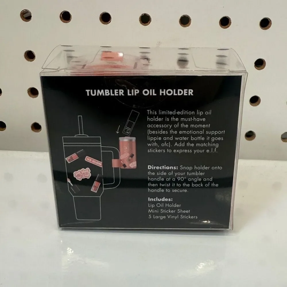 Stanley x E.L.F. Collab‎ Tumbler Lip Oil Holder Coral Fixation Elf NEW!